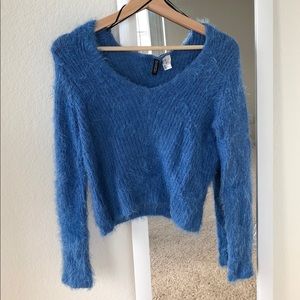 Fuzzy Blue Sweater